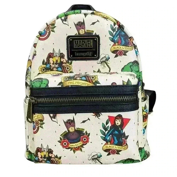 Loungefly Disney Marvel Tattoo Avengers Backpack NEW WITH TAGS - Picture 1 of 9